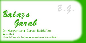 balazs garab business card